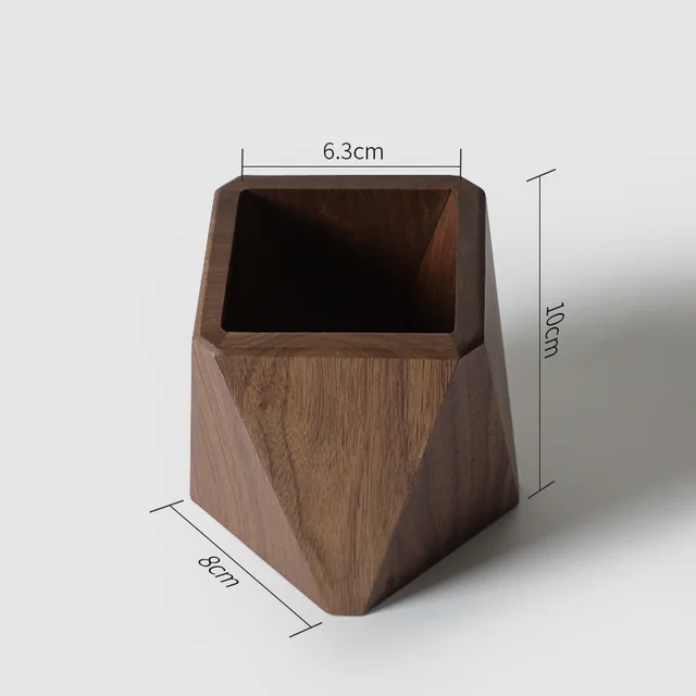 Wooden Pen Holder, Desk Top, Desk Storage Box, Stationery Polygon - Shop at LoveMi