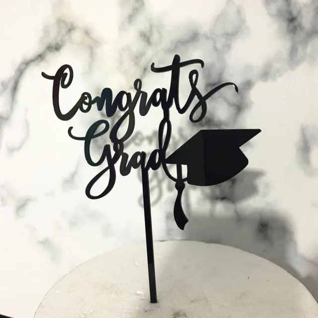 Acrylic Graduation Season Cake Decoration Insert 7 Style - Shop at LoveMi