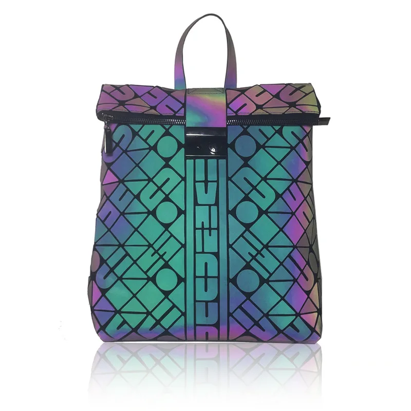 Ladies Men'S Trend Geometric Rhombus Luminous Large Capacity Backpack Luminous - Shop at LoveMi