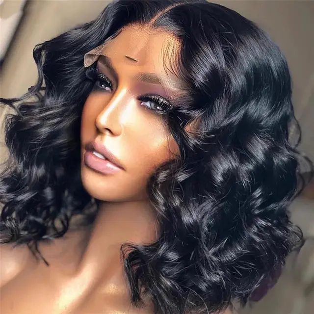 European And American Wig Front Lace Short Curly Hair Fashion Black - Shop at LoveMi