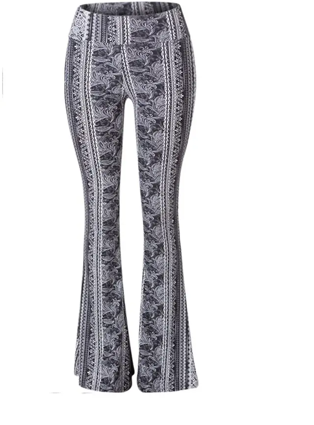 High Elastic Skinny Bootcut Type Retro Leggings And Women's Trousers Black Cotton - Shop at LoveMi