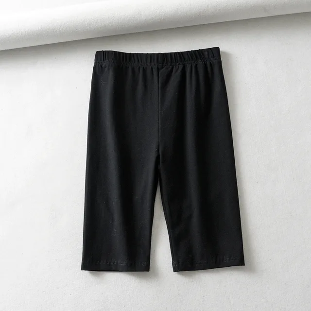 Women's Bottoming Fitness Tight Fitting Stretch Solid Color Single Layer Five Point Pants Black - Shop at LoveMi