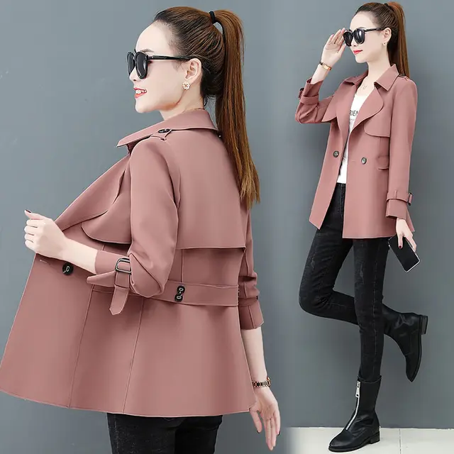 Western Style Windbreaker Coat Women's Clothing Popular Spring And Autumn Red - Shop at LoveMi