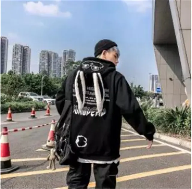Printed Hooded Sweater Student Korean Style Loose G - Shop at LoveMi