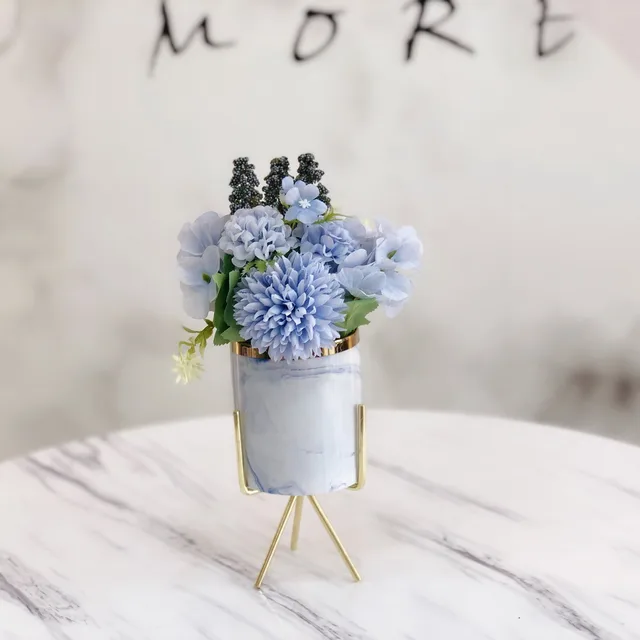 Hydrangea, Bonsai, Dried Flowers, Artificial Flowers, Artificial Flowers, Bouquets, Table Setting Flowers, Decorative Flowers Blue - Shop at LoveMi
