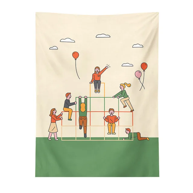 Abstract Art Cute Painting Minimalist Decorative Tapestry J - Shop at LoveMi