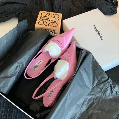 All match Ins Evening Breeze Gentle Shoes French Stiletto Single Shoes Pink - Shop at LoveMi