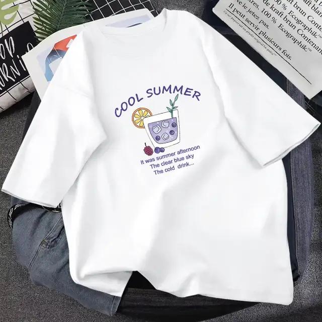 Summer T shirt Women Loose Korean Style Purple Top - Shop at LoveMi