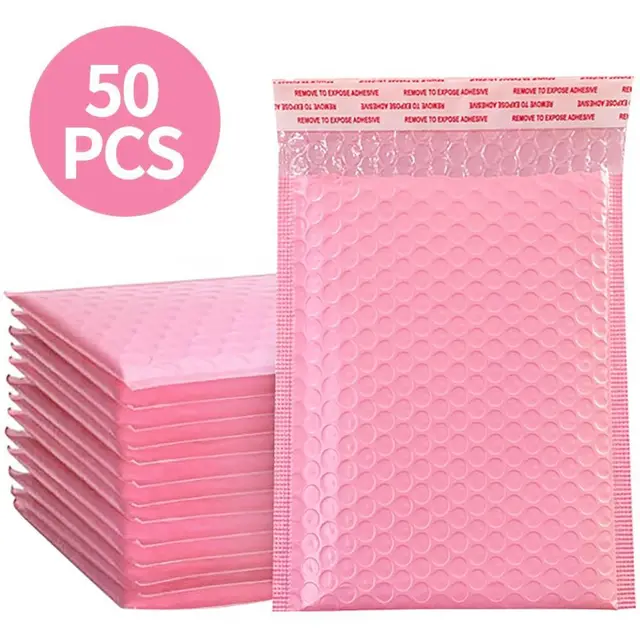 Laser Mailing Envelope Bags Waterproof Courier Ba Pink - Shop at LoveMi