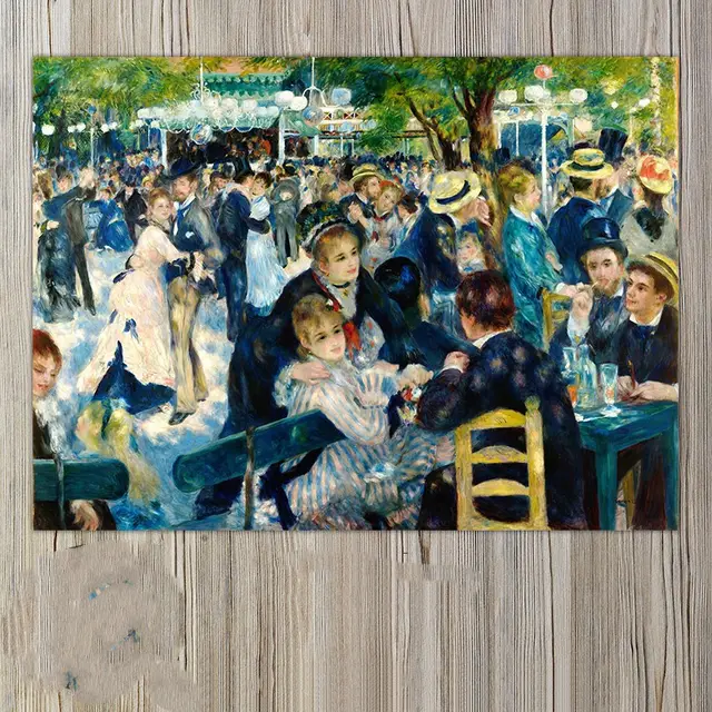 French Painter Art Micro Spray Horizontal Retro High Definition Painting Core Custom Renoir Pancake Mill Dance - Shop at LoveMi