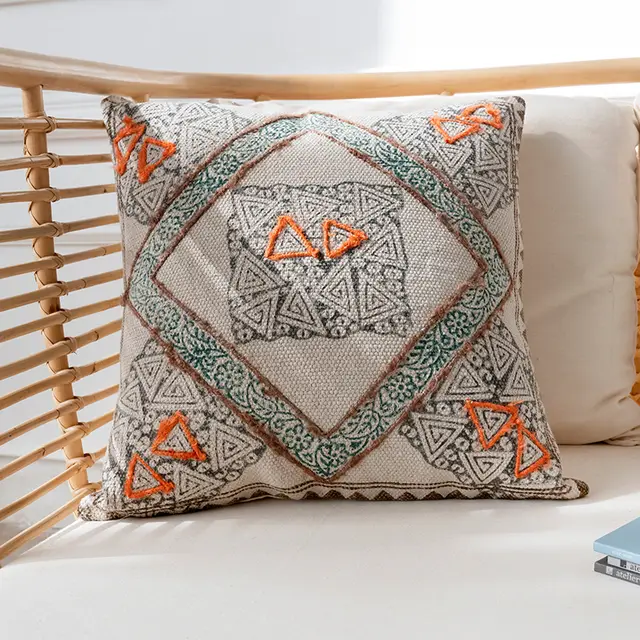 Bohemian Hand printed Throw Pillow Moroccan Nordic Homestay Decoration Sofa Living Room Cushion - Shop at LoveMi