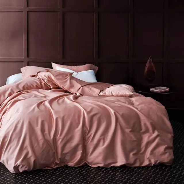 Double Bed, Simple Color, Simple 80, Four piece, M Bed Sheet Pink - Shop at LoveMi