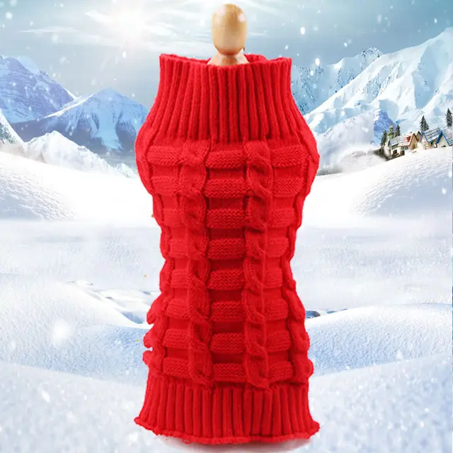 Cashmere Twisted Rope Pet Sweater, Dog Clothes, Pet Products Red - Shop at LoveMi