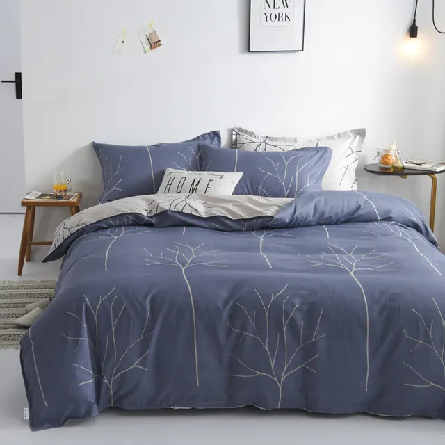 Brushed Aloe Cotton Four piece Bed Linen Quilt Cover Foreign Trade Bedding - Shop at LoveMi