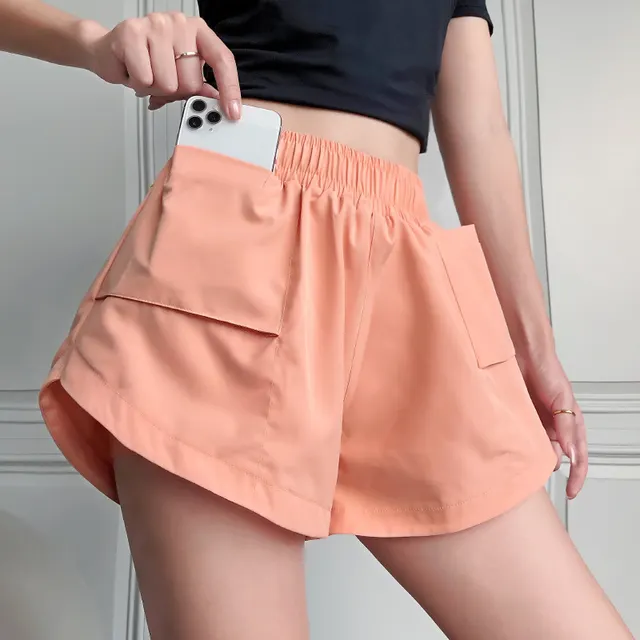 Sports Shorts Women''s Loose Fashion Leisure Summer Fast Dry Running Orange - Shop at LoveMi