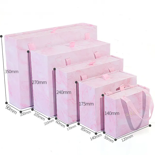 Ins Carton Spot Gift Box Knot Wedding Box With Hand Gift Portable Drawer Gift Box - Shop at LoveMi