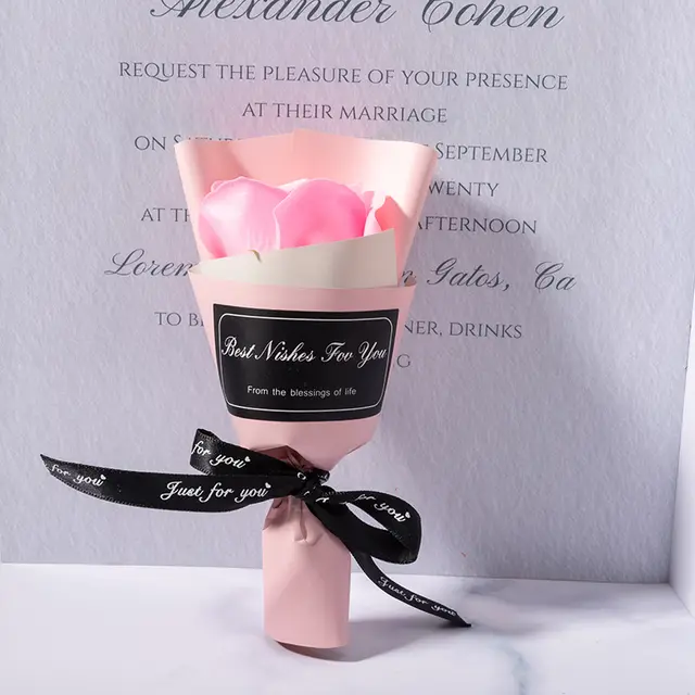 Single Artificial Soap Flower Rose Flower Valentine's Day And Tanabata Creative Confession Gift Gift Pink - Shop at LoveMi