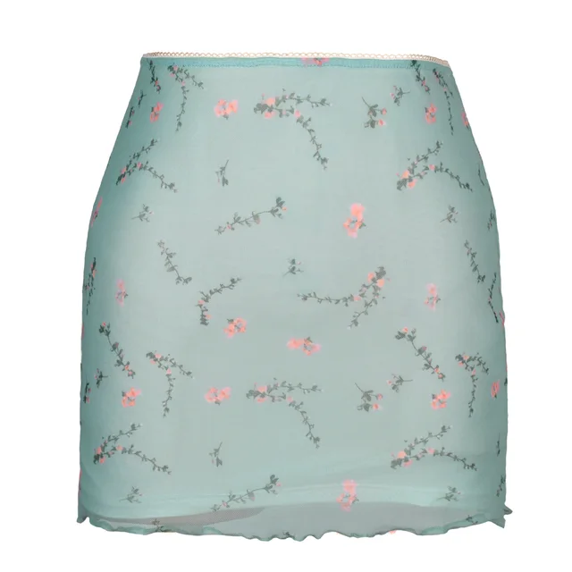 Design Sense Slim Slim A line Bag Hip Skirt Green - Shop at LoveMi