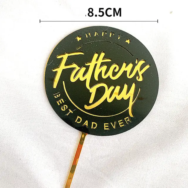 Father's Day Cake Decoration Dad Birthday Decoration Accessories Dad Double Acrylic Insert Letter Baking Decoration - Shop at LoveMi