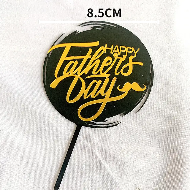 Father's Day Cake Decoration Dad Birthday Decoration Accessories Dad Double Acrylic Insert Letter Baking Decoration G - Shop at LoveMi