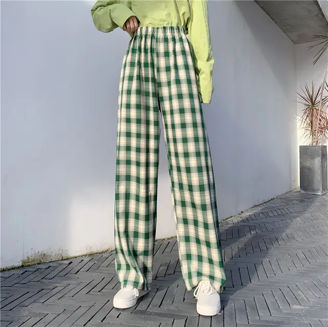 Loose Straight Mopping Casual Pants Green - Shop at LoveMi