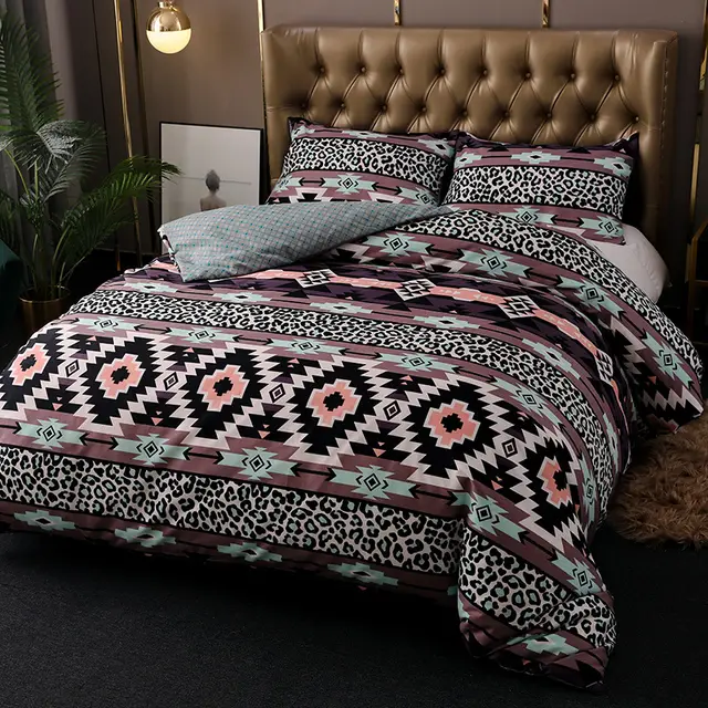 Bedding Set Bohemian Ethnic Style Three piece Set Brown - Shop at LoveMi