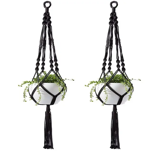 Plant Linked Indoor And Outdoor Hanging Flowerpot Basket Cotton Colorful - Shop at LoveMi