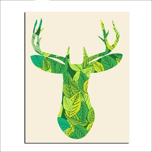 Animal Living Room Coloring Abstract Decoration Digital Decoration Painting Green - Shop at LoveMi
