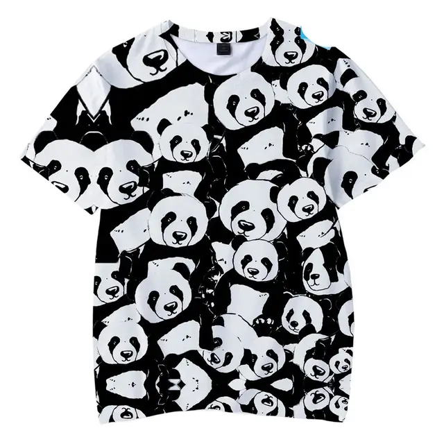 Cute Panda Series 3D Digital Color Printing Short Sleeve - Shop at LoveMi