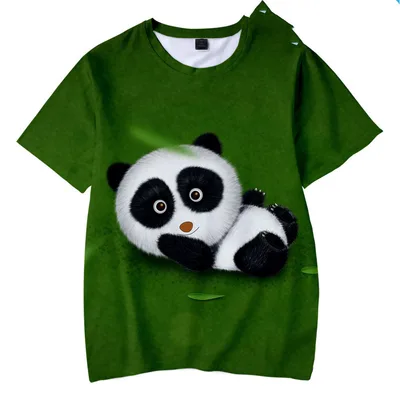 Cute Panda Series 3D Digital Color Printing Short Sleeve Xs F - Shop at LoveMi