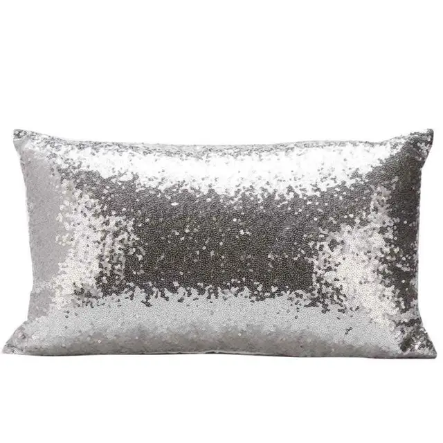 Household Sequin Pillowcase Hug Pillowcase Sequins Silver White - Shop at LoveMi