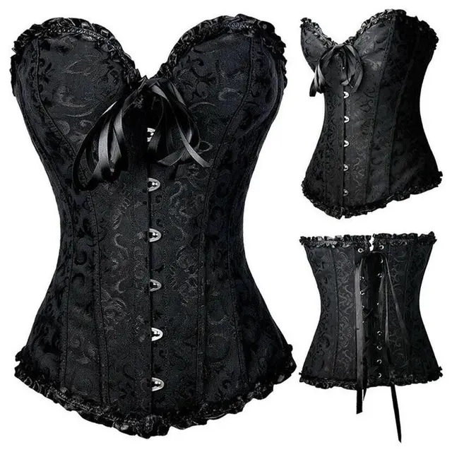 Bridal Wedding Dressing Corset, Chest up, Corset, Corset, Abdomen, Corset, Strapless Court Vest Black - Shop at LoveMi