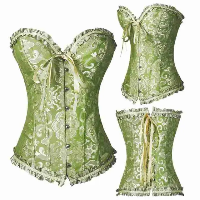 Bridal Wedding Dressing Corset, Chest up, Corset, Corset, Abdomen, Corset, Strapless Court Vest Green - Shop at LoveMi