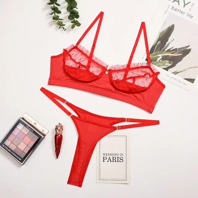 Sexy Lingerie Lace Hollow Red - Shop at LoveMi