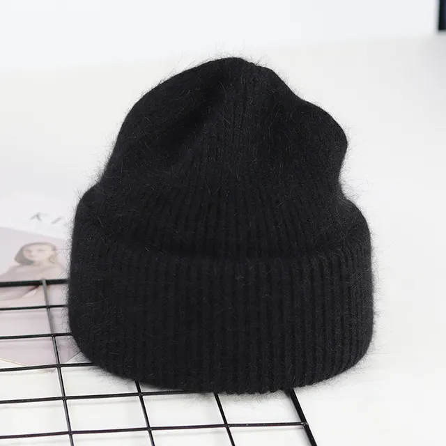 All match Simple Student Straight Cap Warm Knitted Pullover Cap Black - Shop at LoveMi
