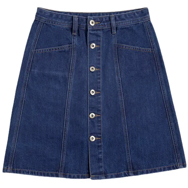 New Skirts, High Waist, A line Skirts, Are Thin, Plus Size, Mid length Summer Skirts Blue - Shop at LoveMi
