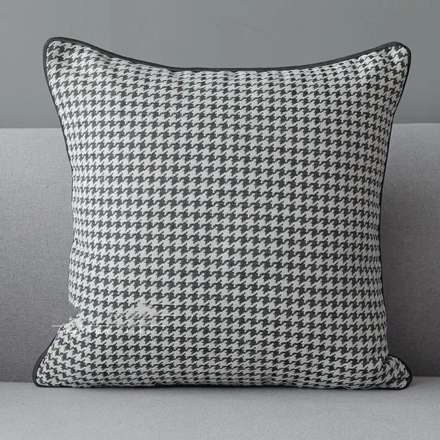 Orange Houndstooth Bag Light Luxury American Pillow Modern Minimalist Ins Nordic Sofa Cushion Designer Pillow Gray2 - Shop at LoveMi