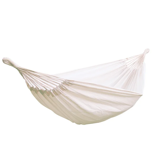 Double Hammock Rollover Prevention Camping Canvas Hanging Swing Bed White - Shop at LoveMi