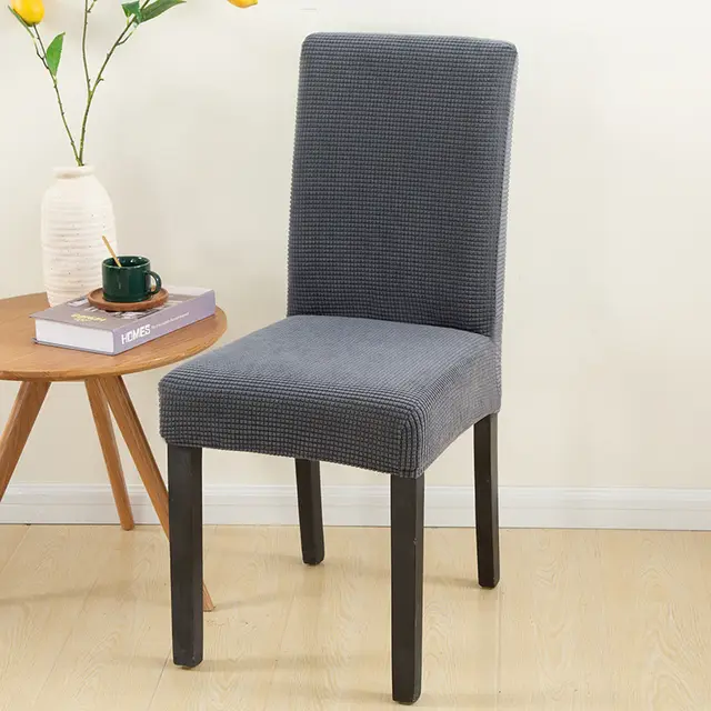 Dining Chair Office Elastic Dustproof Chair Cover Dark Grey - Shop at LoveMi