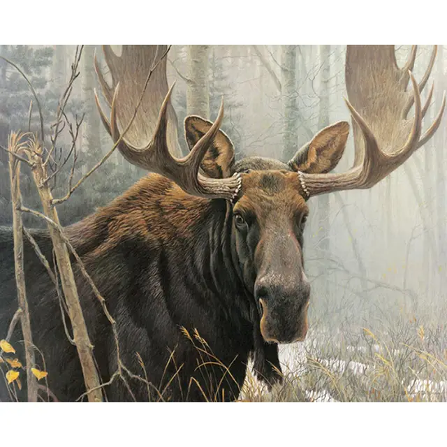 Full Square 5D DIY Diamond Painting Forest Elk Crystal Embroidery Cross Stitch Needlework Mosaic Painting Decor Gift KBL Round - Shop at LoveMi