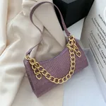 Underarm Bag French Niche Shoulder Bag Diagonal Bag - Purple