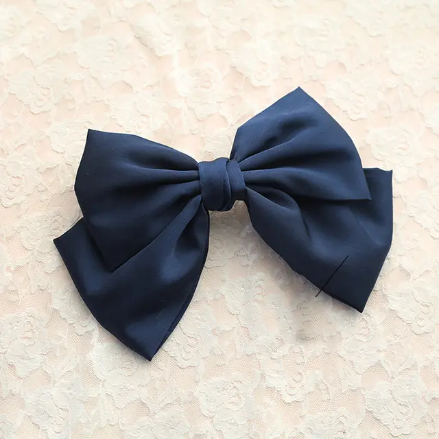 Burgundy Japanese Large Bow Hair Accessories Spring Top Clip Headdress - 3Color - View 1