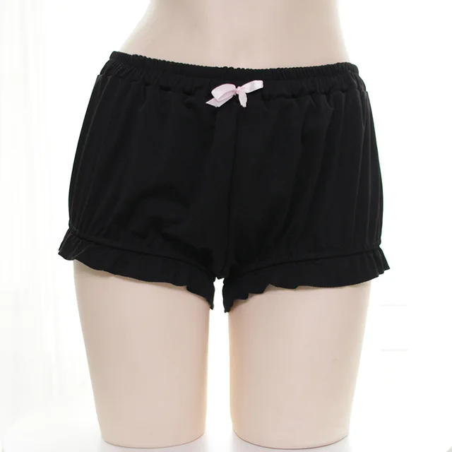 Cute Pumpkin Pants, Bud Bloomers, Leggings, Japanese Soft Girl Black - Shop at LoveMi