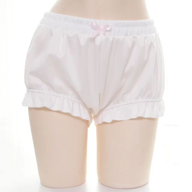 Cute Pumpkin Pants, Bud Bloomers, Leggings, Japanese Soft Girl White - Shop at LoveMi