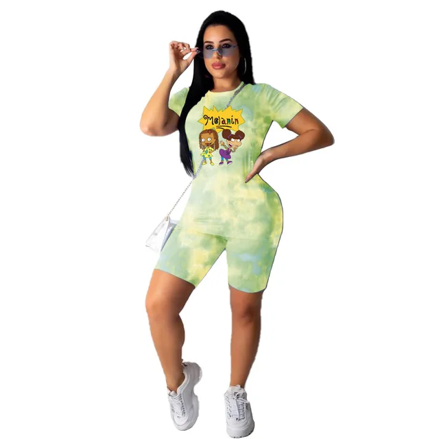 Printed Sleeveless Temperament Pants Suit Green - Shop at LoveMi