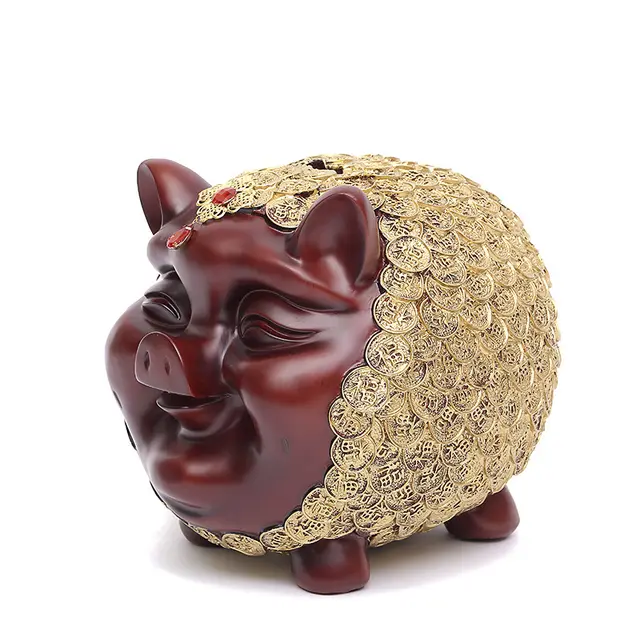 Large Resin Piggy Bank, Lucky Piggy Bank, Business Gifts, Office Decorations, Home Accessories Default - Shop at LoveMi