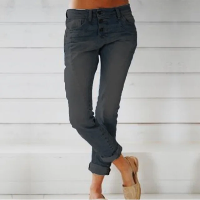 Women's Jeans Slim Slimming Straight leg Pants Black - Shop at LoveMi