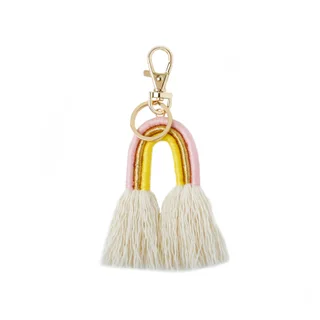 Personality Creative Jewelry Pendant Bohemia Europe And America Tassel Jewelry Pendant Hand-woven Rope Knot Bag Keychain - J