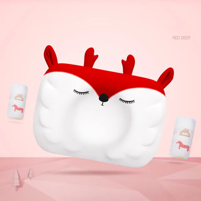 Prevent Months Pillow To Correct Head Deviation Red - Shop at LoveMi