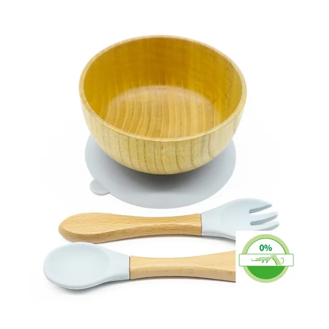 Baby Baby Eating Food Supplement Bowl Anti fall And Anti scald Children's Tableware Suction Cup Bowl Grey - Shop at LoveMi